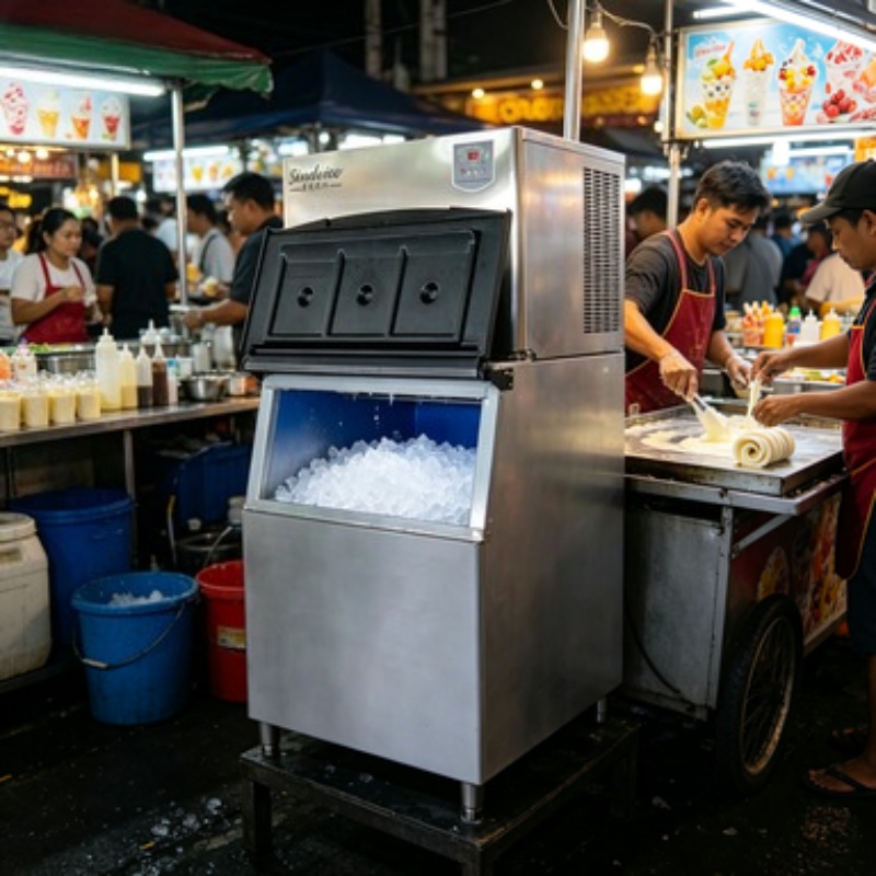 Block Ice Machine 1 Ton - Stainless Steel Commercial Ice Block Maker