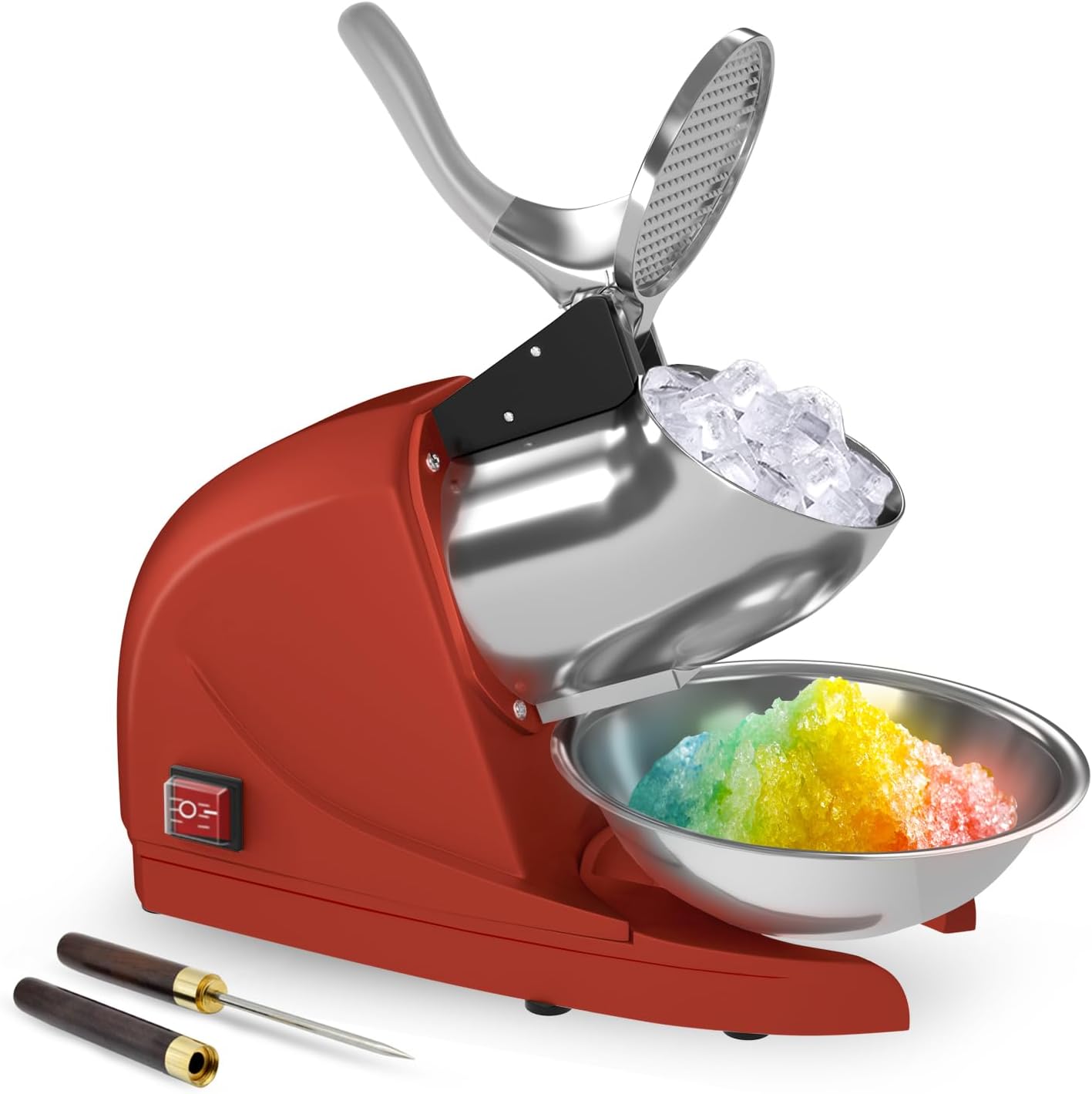 Ice Crusher Machine Commercial - Electric Shaved Ice Machine 380W Snow