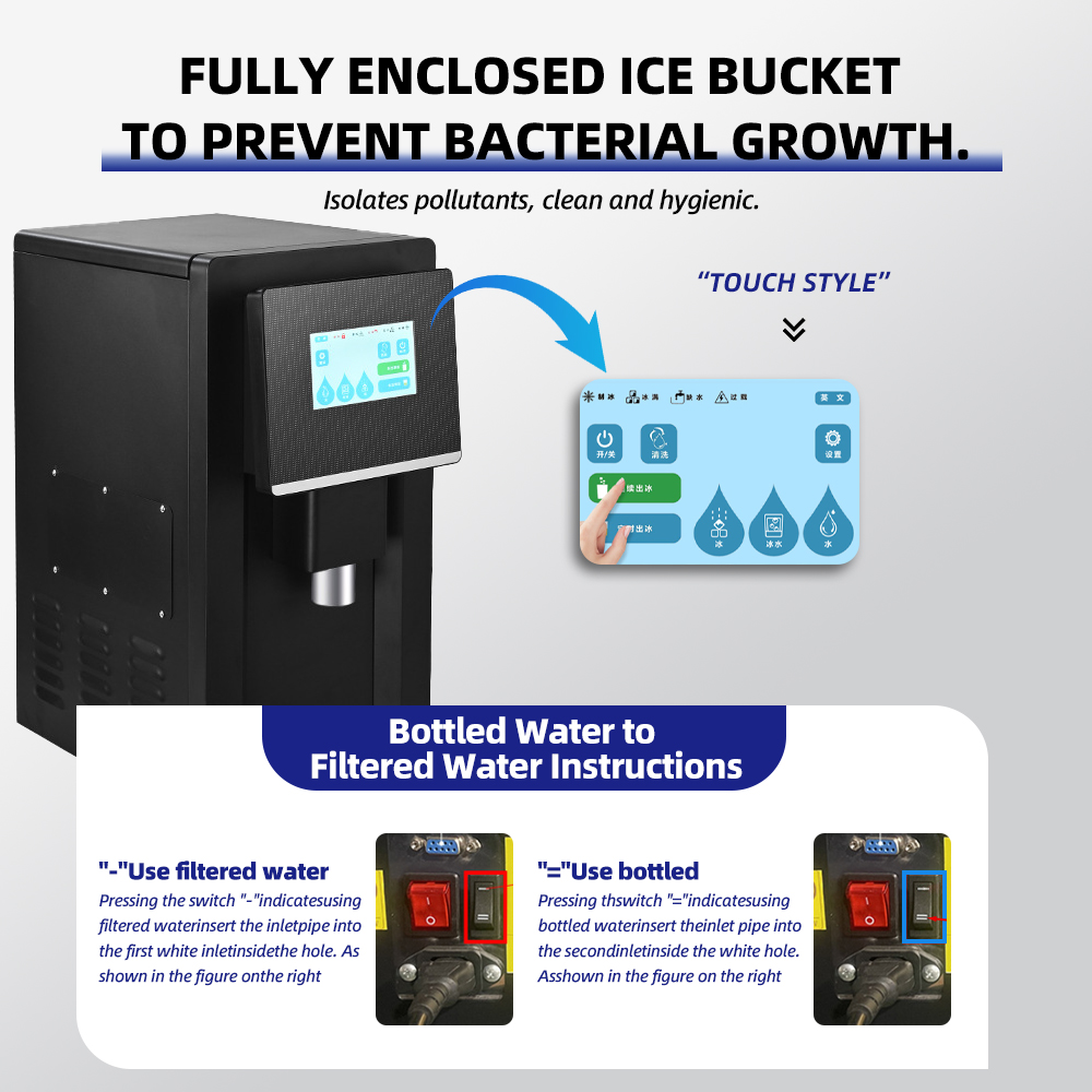 Wholesale High Capacity 50KG/2 - Ice Machine 50Kg Nugget recension och pris