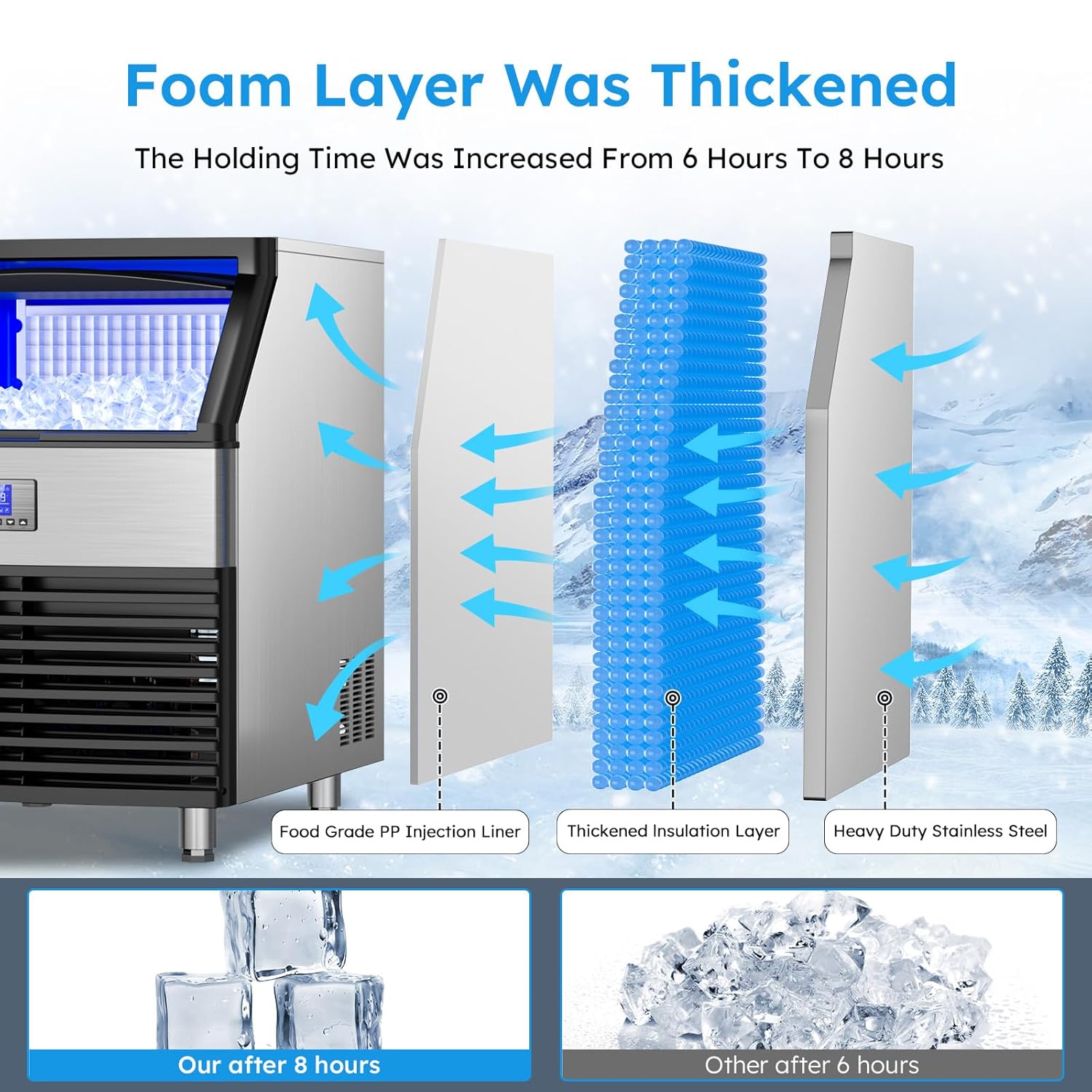 Commercial Ice Maker, 450LBS/2 - Commercial Ice Maker Air Cooled recension och pris
