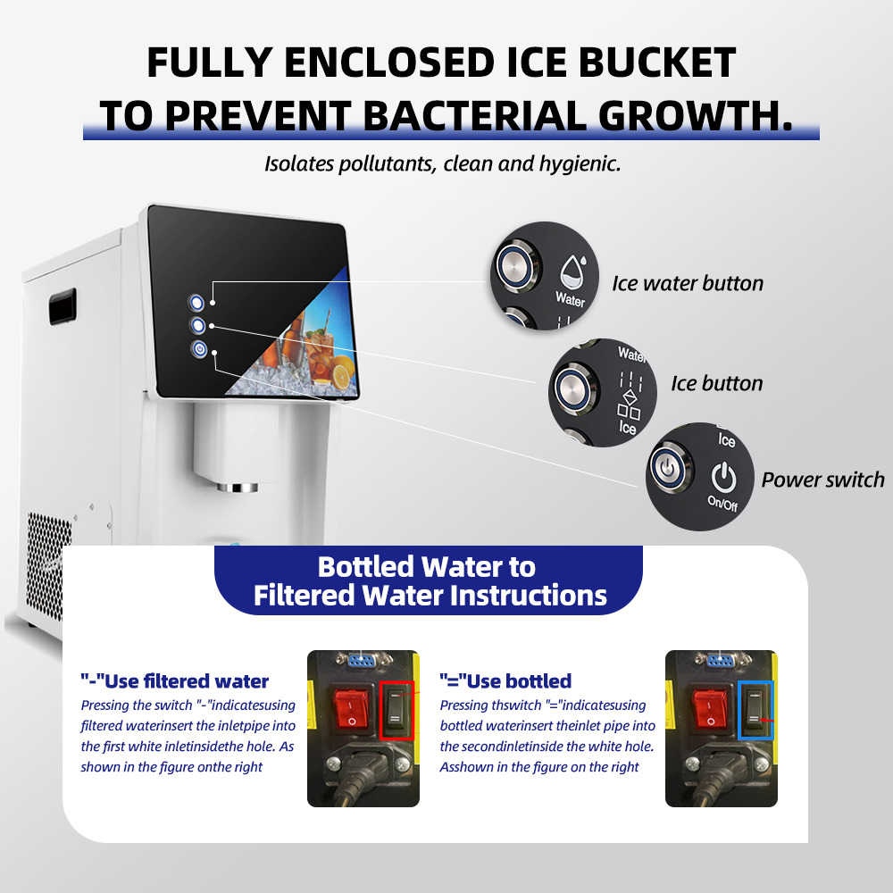 Wholesale 50KG/24h Home Nugget - Ice Machine 50Kg Nugget recension och pris