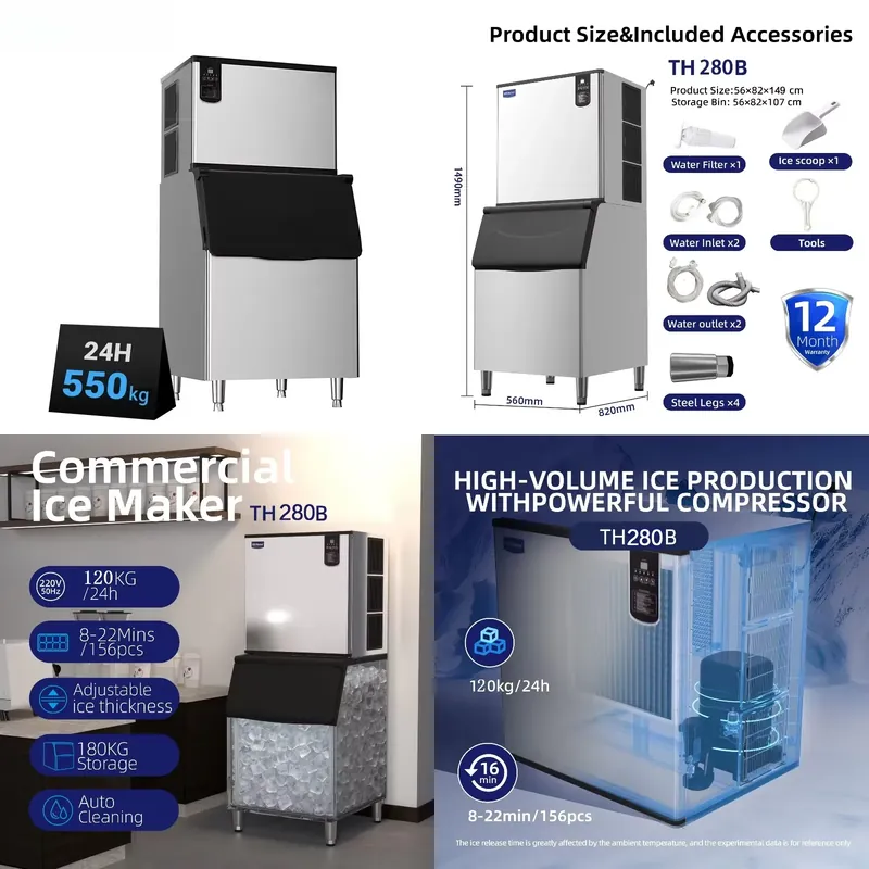 Commercial Ice Cube Maker Mach - Commercial Ice Maker 200Kg Cube recension och pris