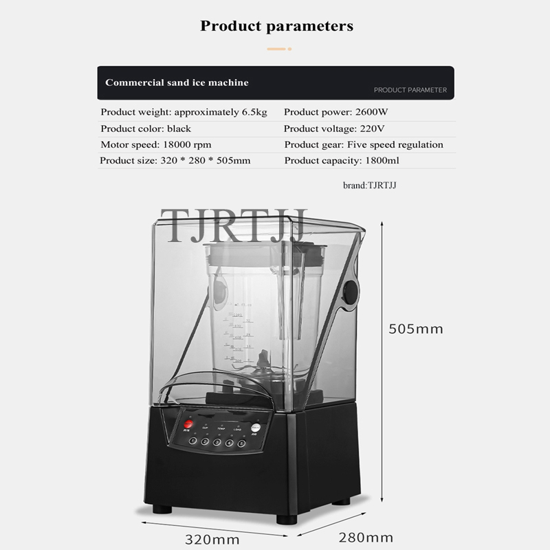 2600W Commercial Blender Fruit - Ice Crusher Machine Commercial recension och pris