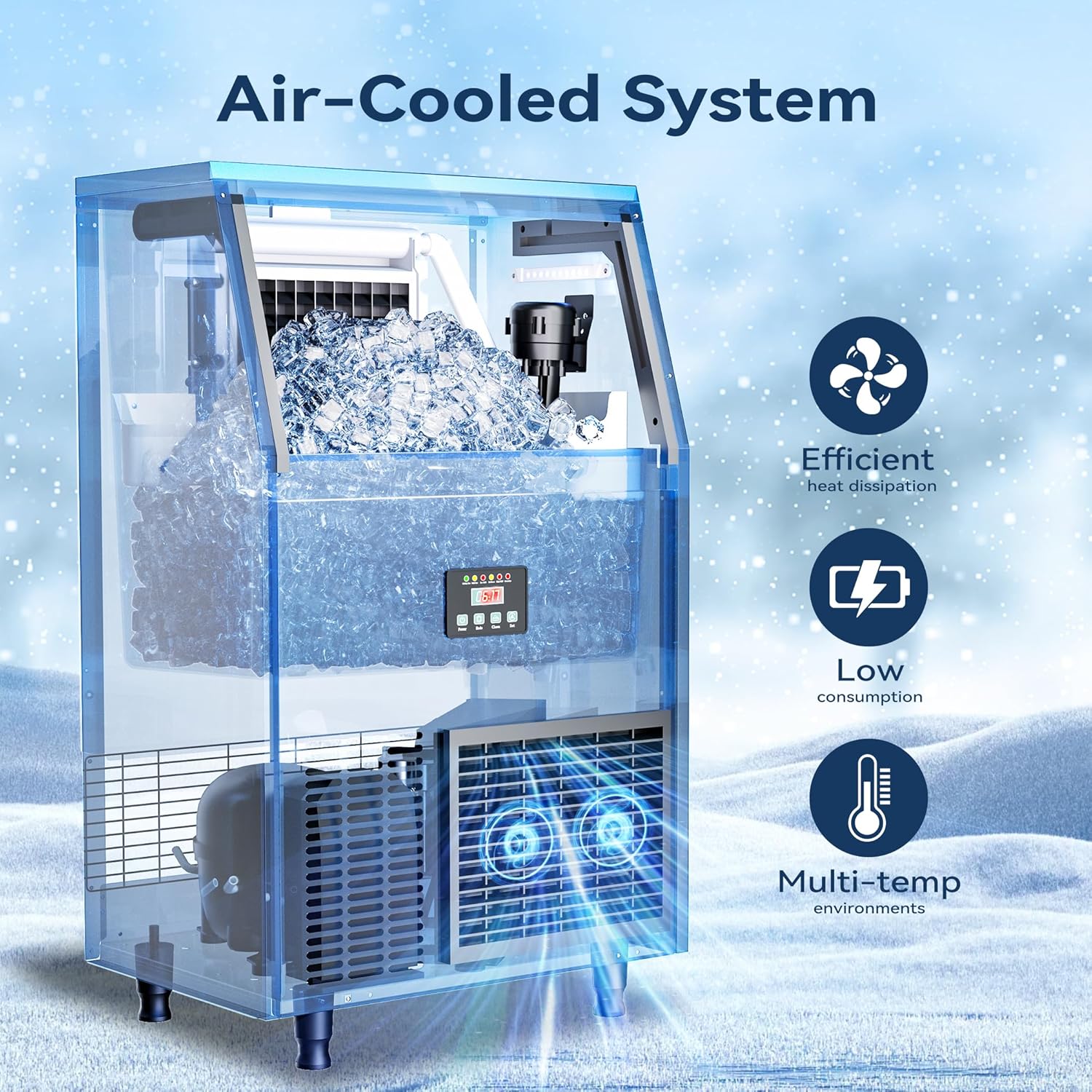 200LBS/24H Under Counter Comme - Commercial Ice Maker Air Cooled recension och pris